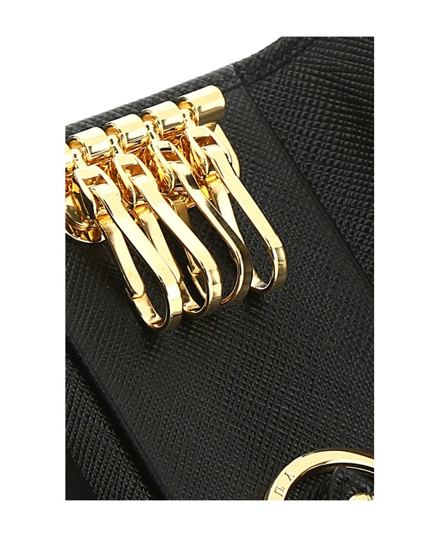 Prada Snap Key Case In Black