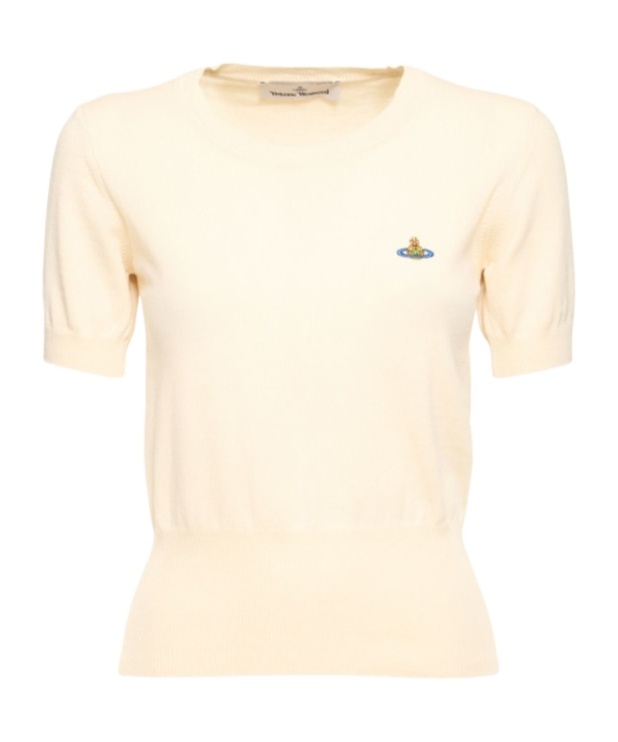 Vivienne Westwood Ribbed Hem Crewneck Top With Short Sleeves