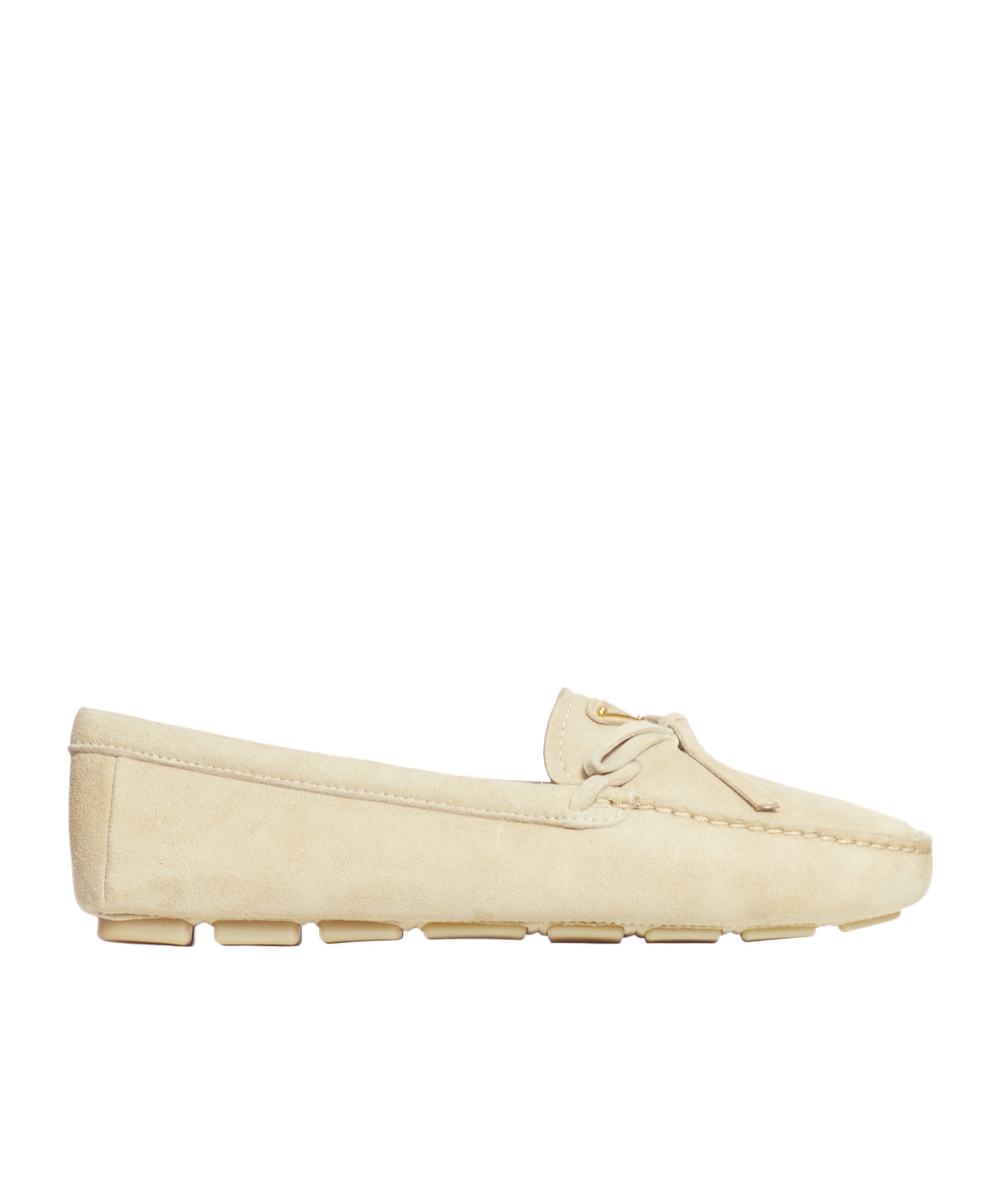 Prada Triangle-logo Slip-on Loafers In Brown