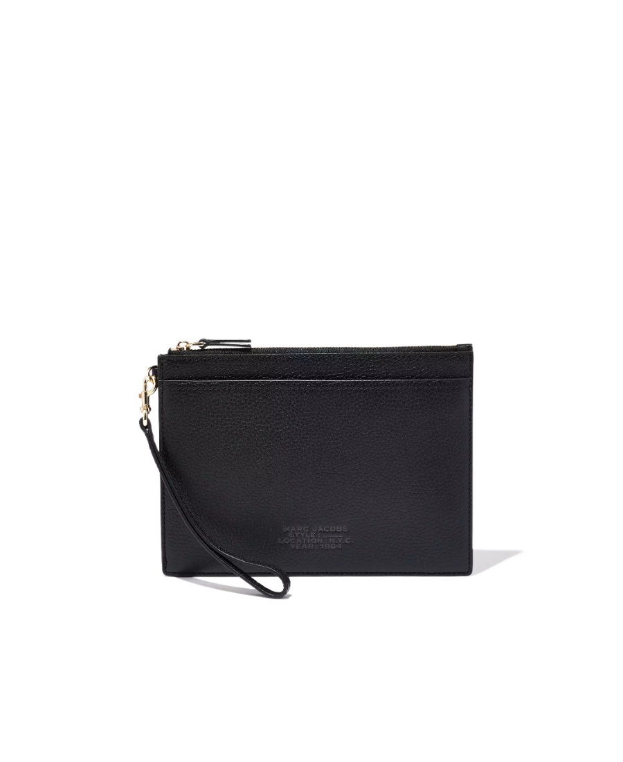 Marc Jacobs Leather Embossed-logo Wristlet Wallet