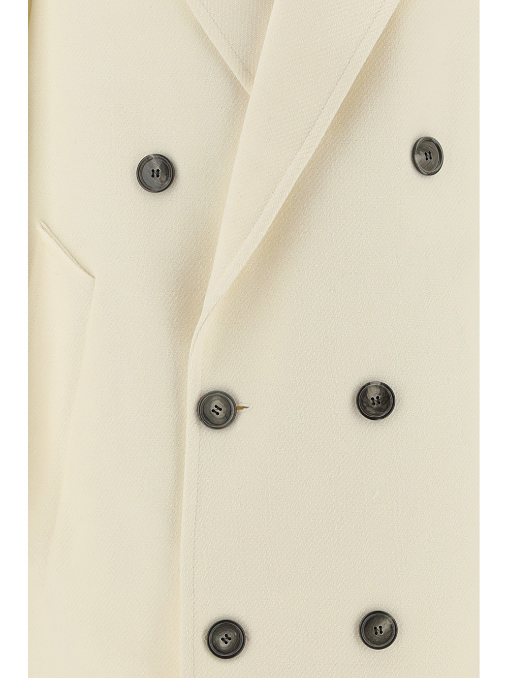 Ami Alexandre Mattiussi Wide-lapels Double-breasted Long Coat In White