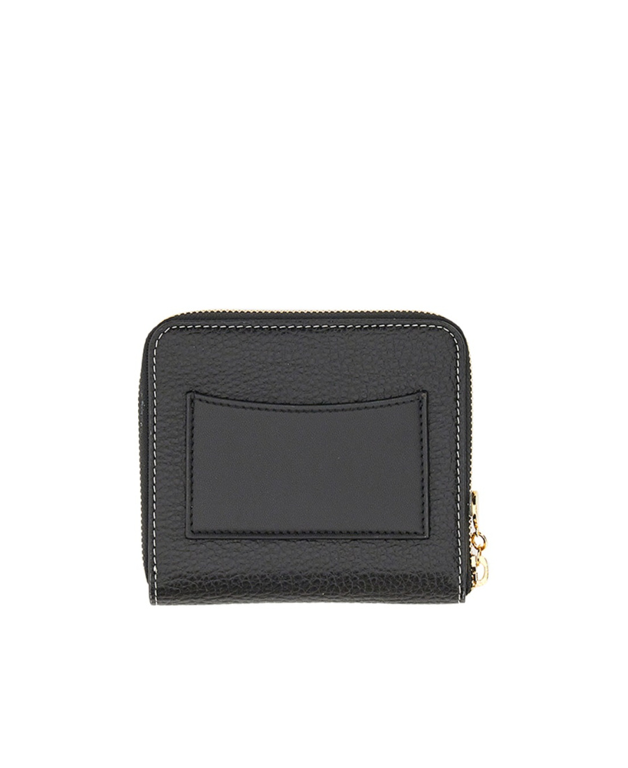 Stella Mccartney Logo Printed Zip-around Wallet In Black