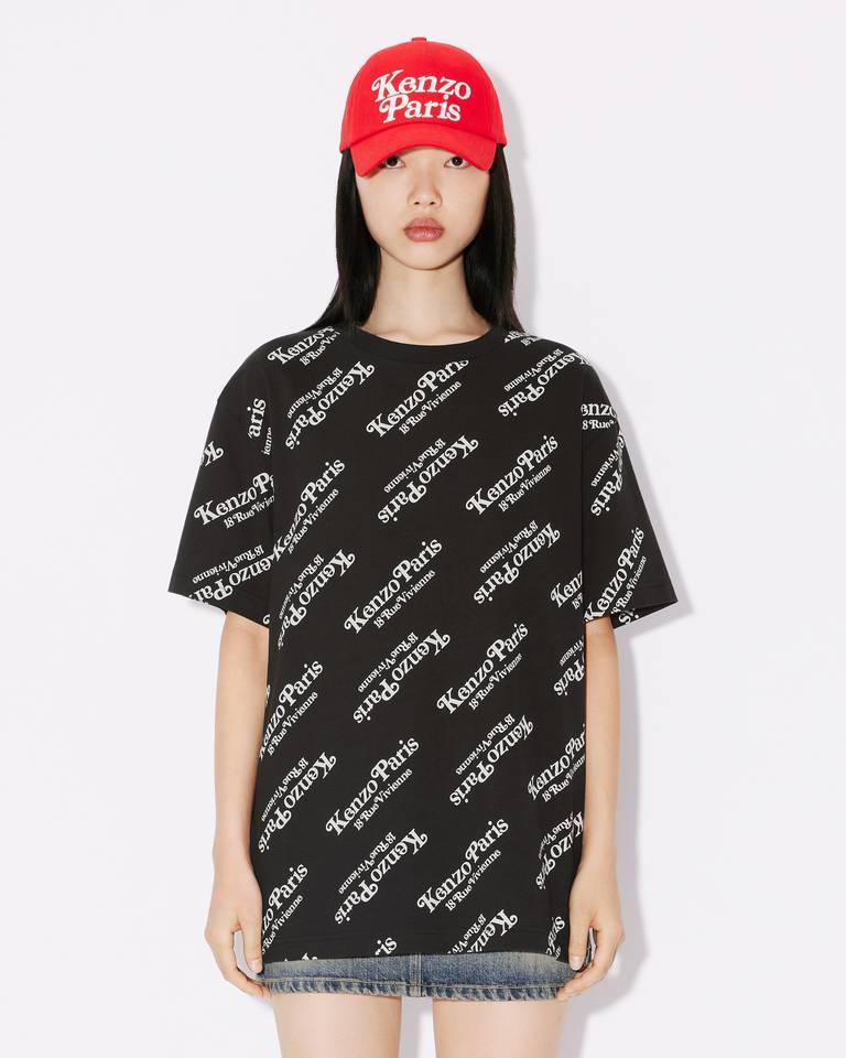Kenzo Black Printed T-shirt In Black