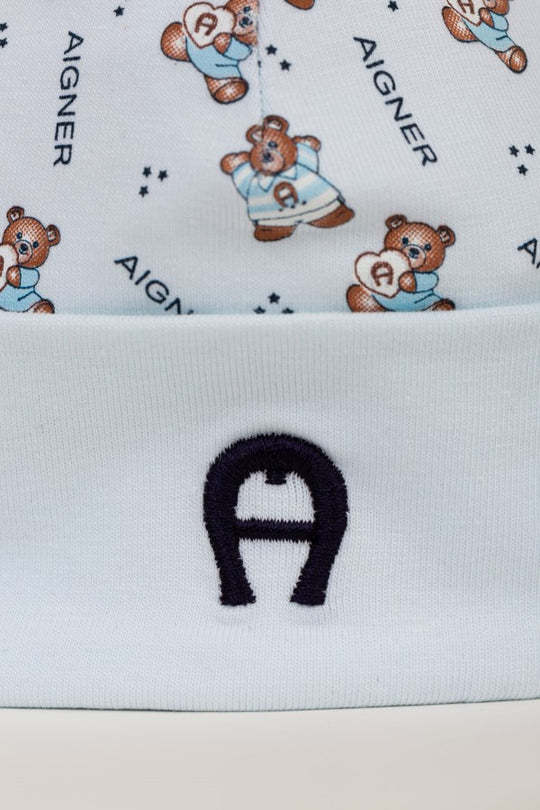 Aigner Teddy-bear Print Beanie In White
