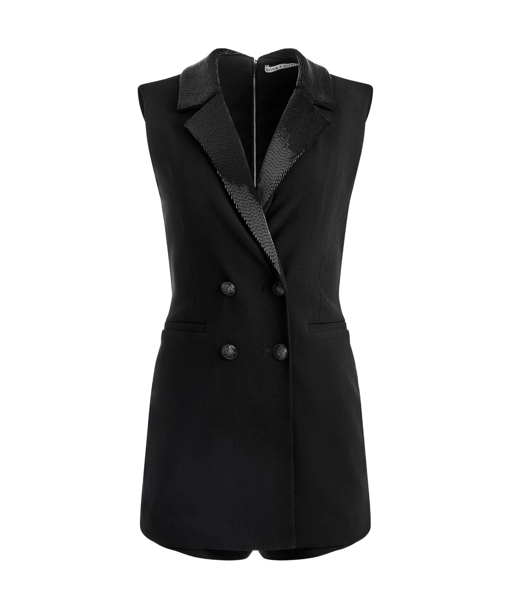 Alice And Olivia Sleeveless Jumpsuit In Black