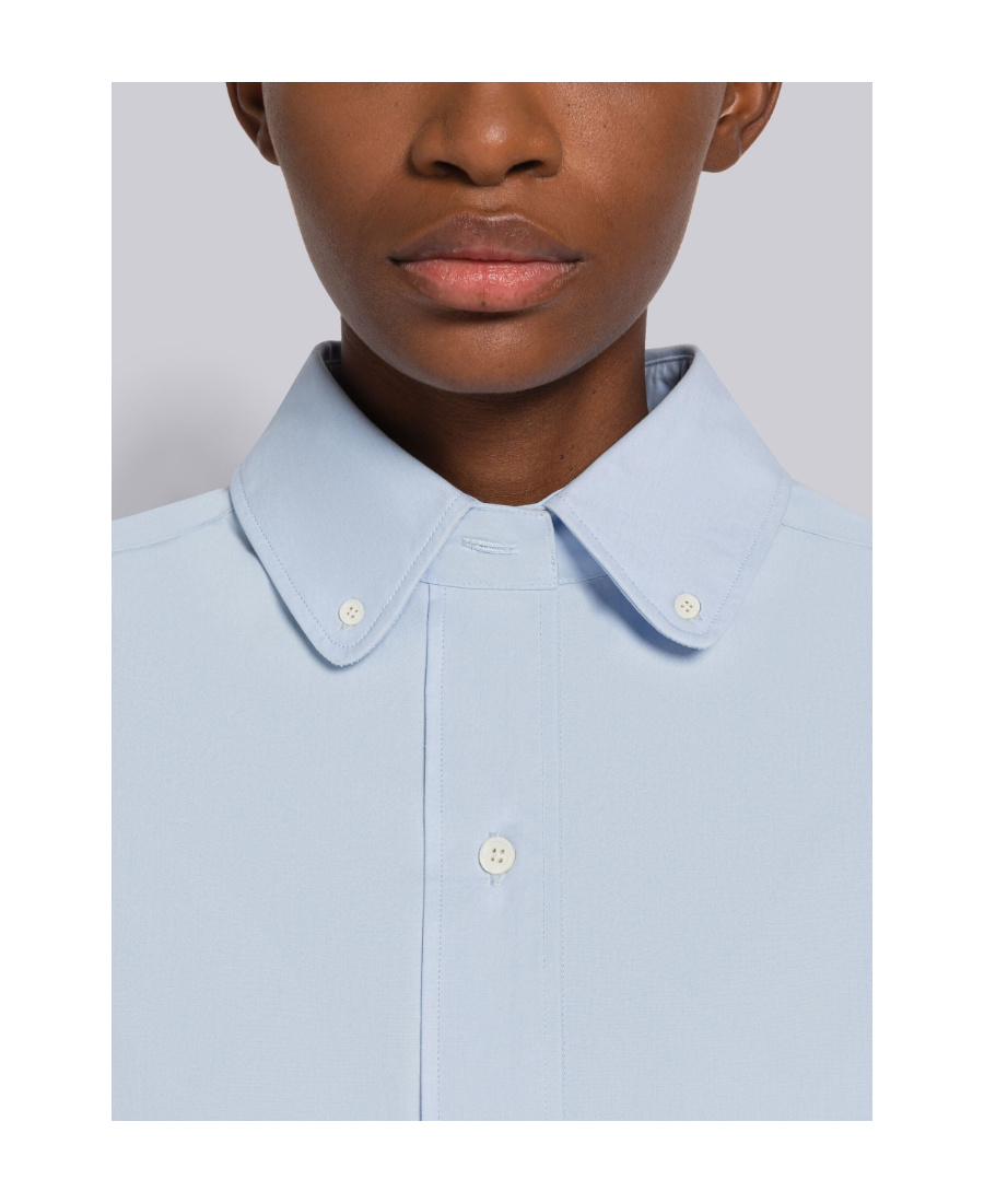 Thom Browne Short-sleeve Shirt Dress In White