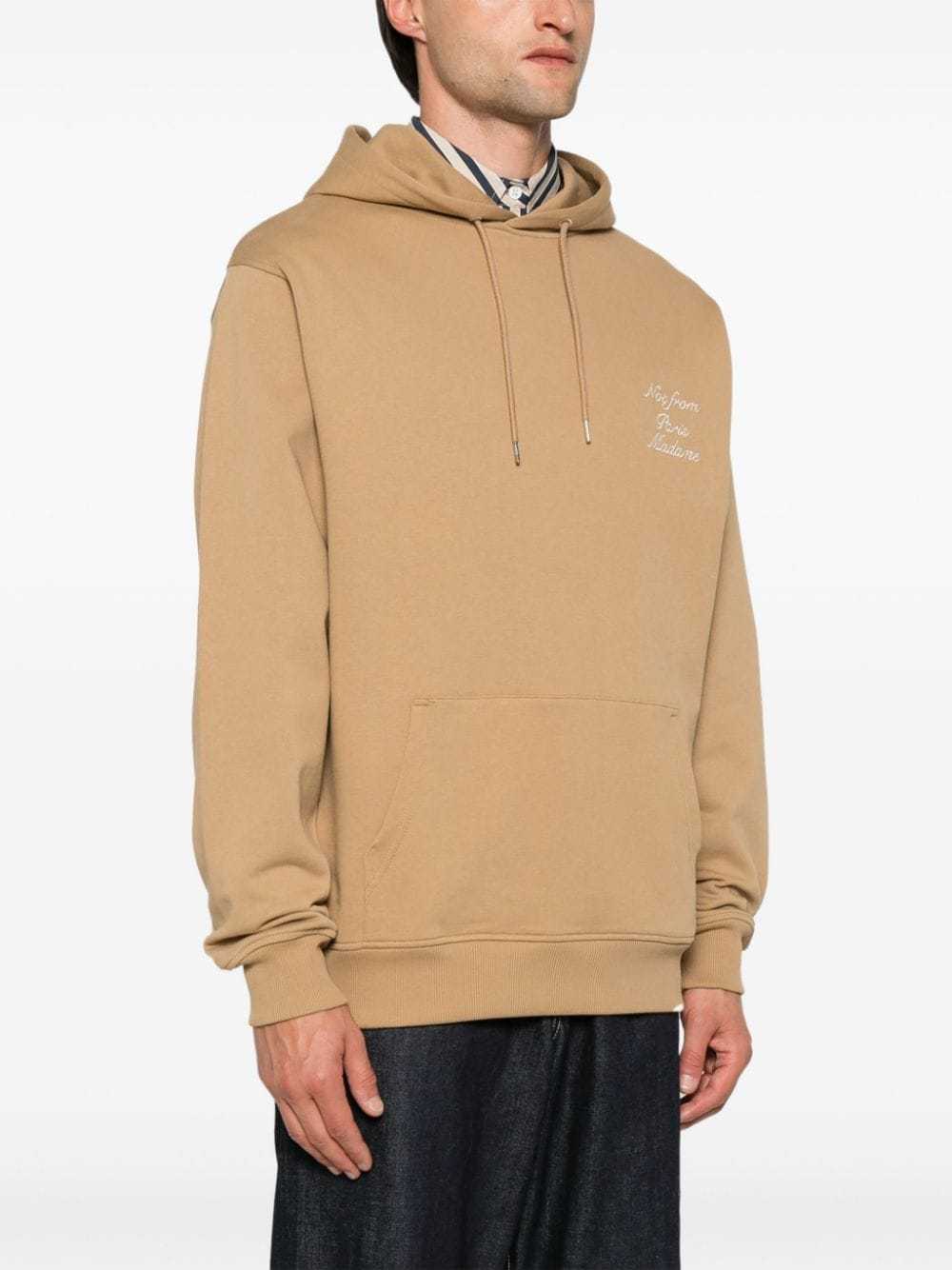 Drôle De Monsieur Le Hoodie Slogan Calligraphy Hoodie In Nude