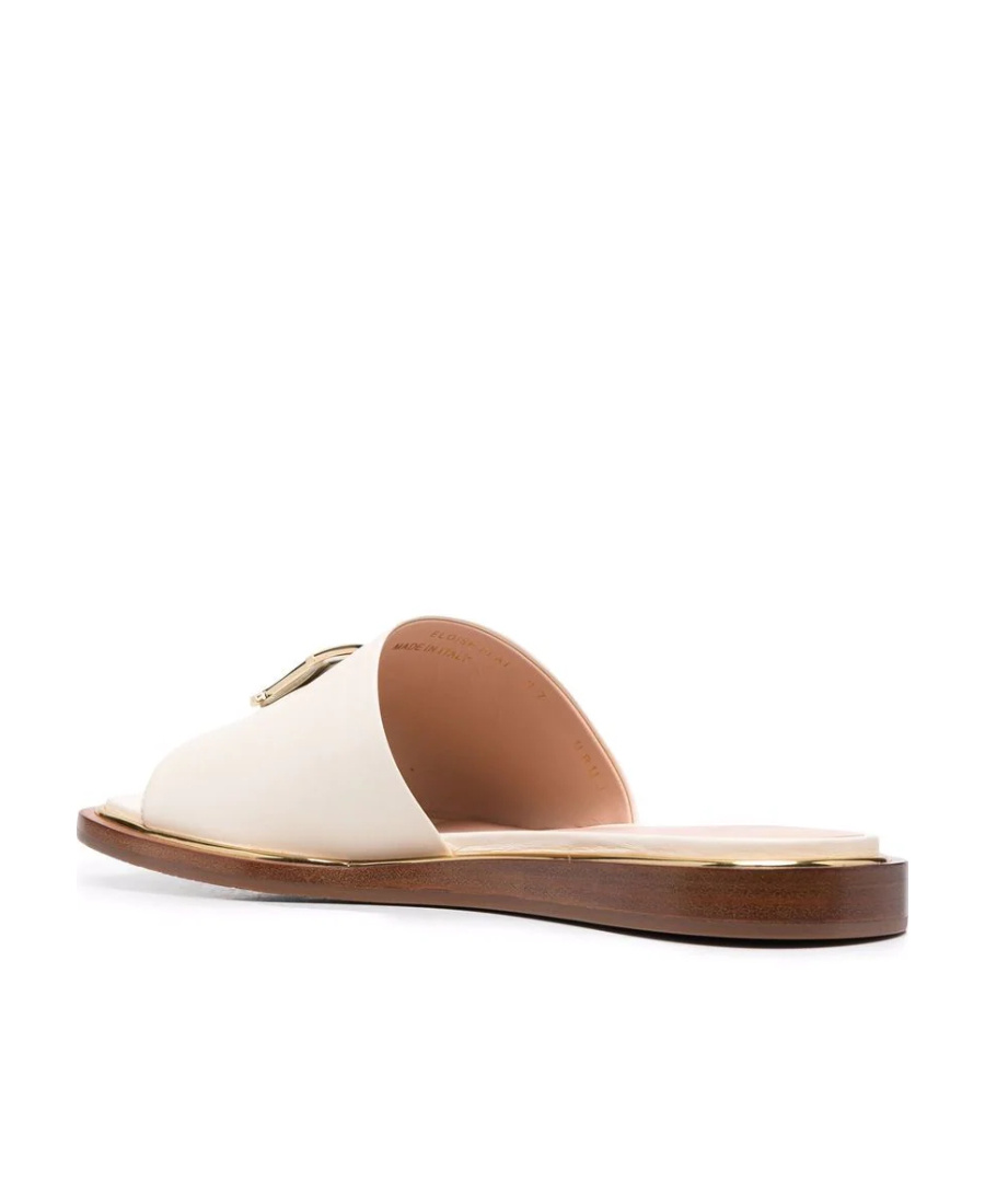 Bally Ivory Leather Eloise Slippers In White