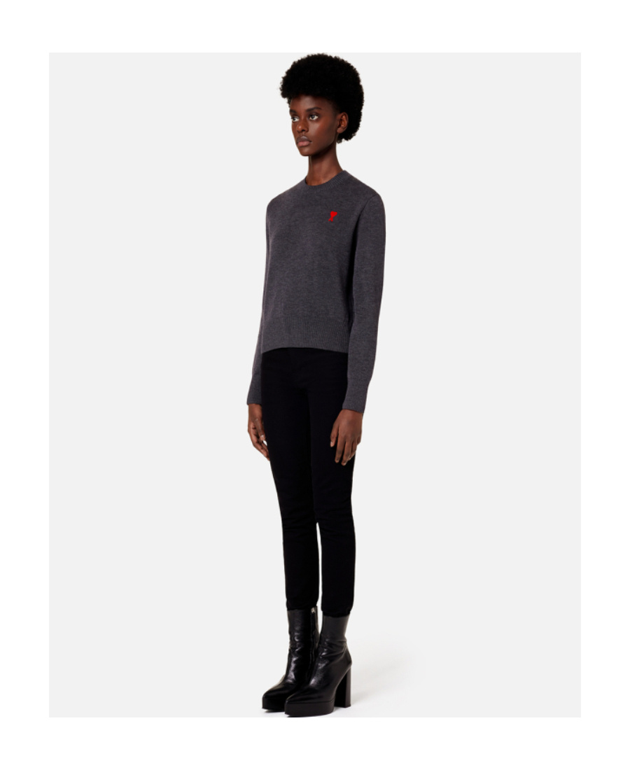 Ami Alexandre Mattiussi Heart-print Knitted T-shirt