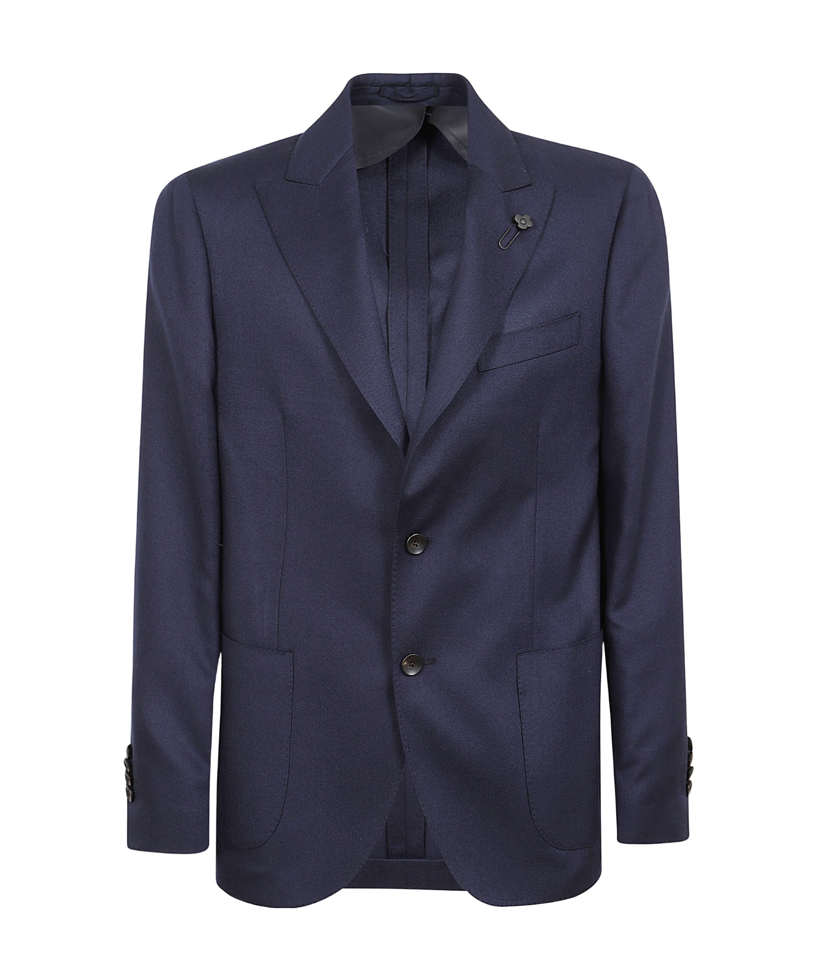 Lardini Single-breasted Suit Jacket In Black