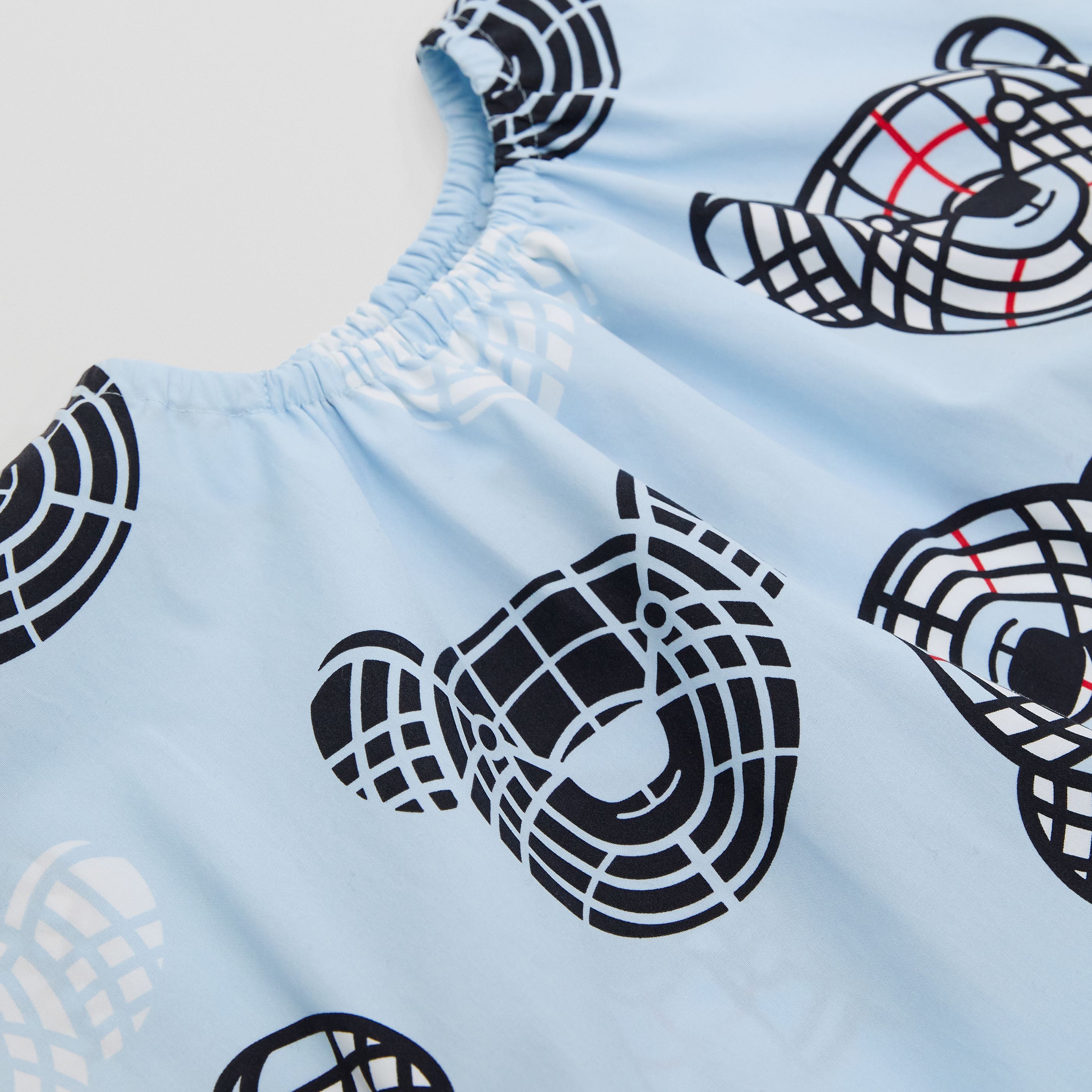 BURBERRY THOMAS BEAR-PRINT COTTON BLOUSE