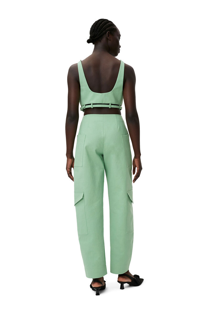 Ganni Synthetic Fibers T-shirt In Green