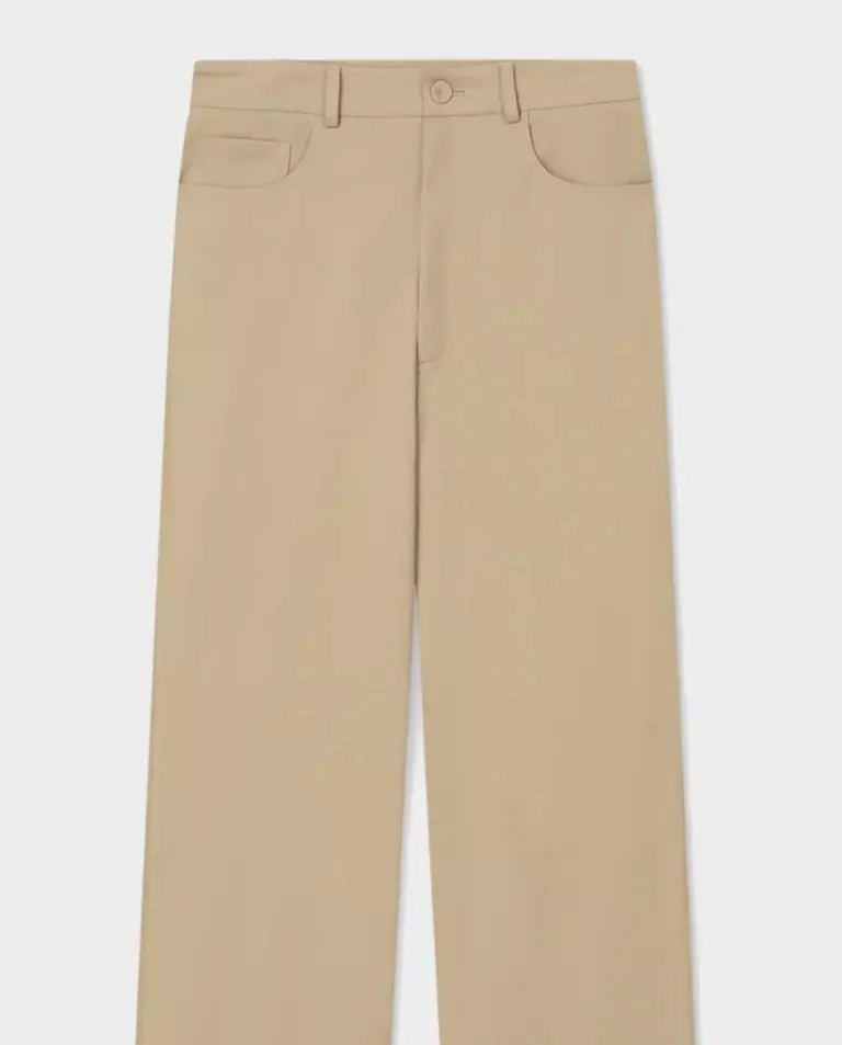 Nanushka Josine Twill Cotton Trousers In Nude