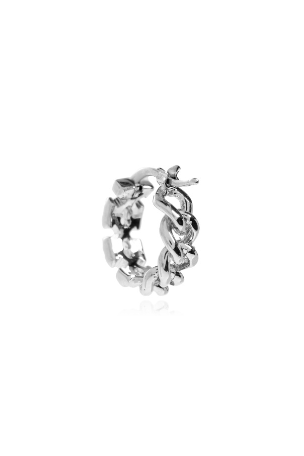 Off-white Arrows-motif Hoop Earring In Metallic
