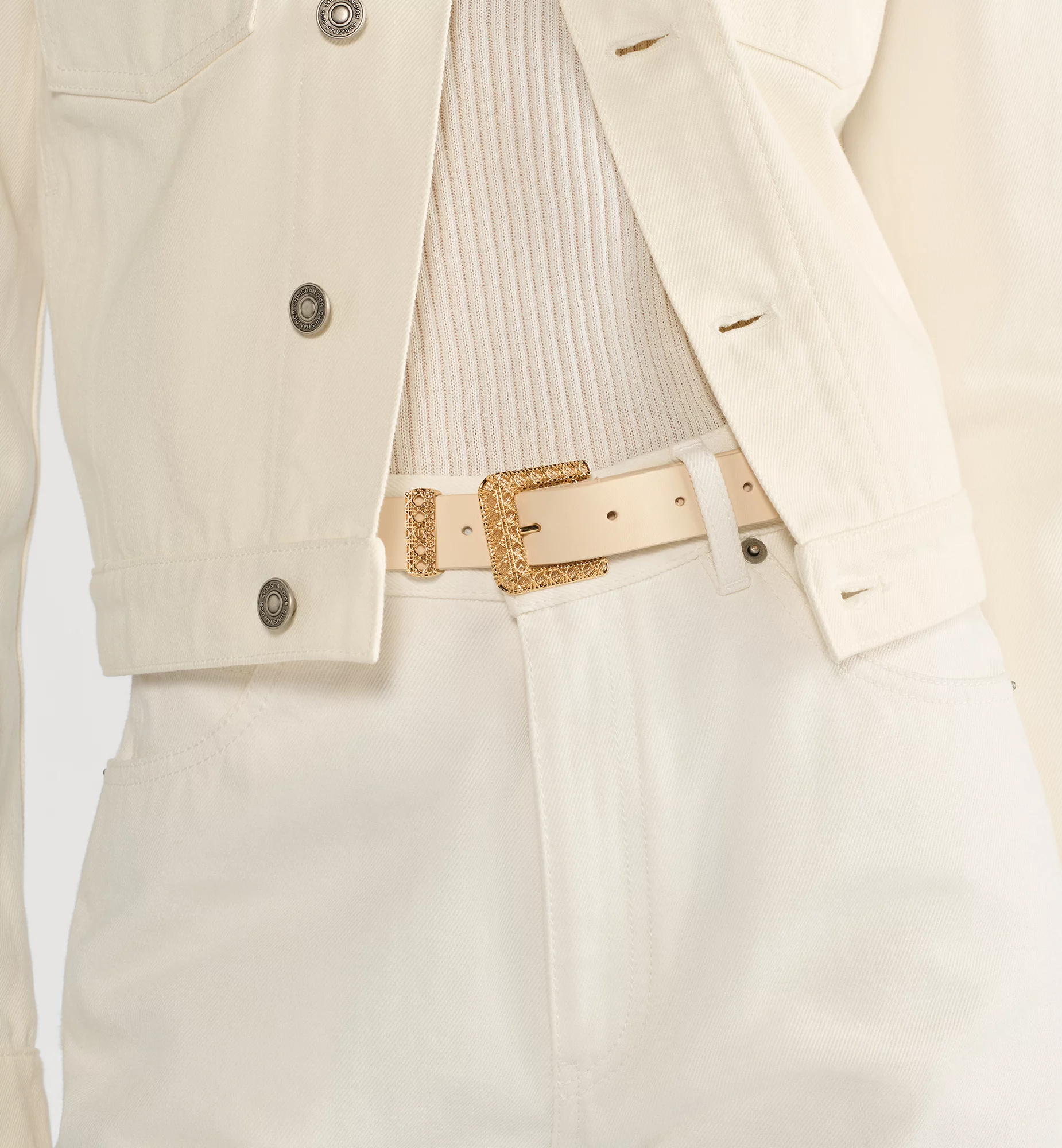 Dior Cannage Belt In Brown