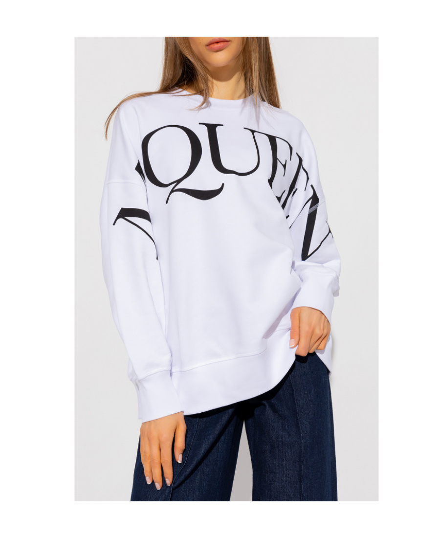 Alexander Mcqueen Sweatshirt With Logo Print In White