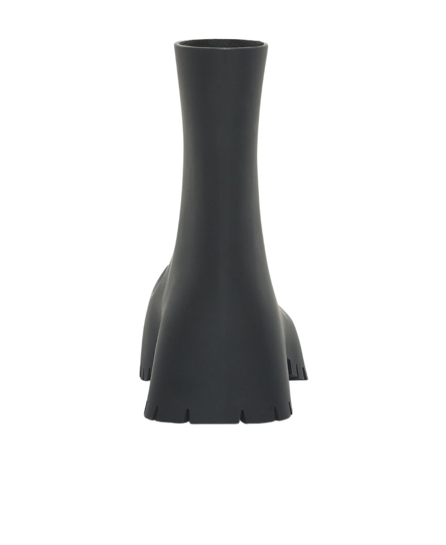 Balenciaga Low Heels Ankle Boots In Black Rubber/plasic In Black