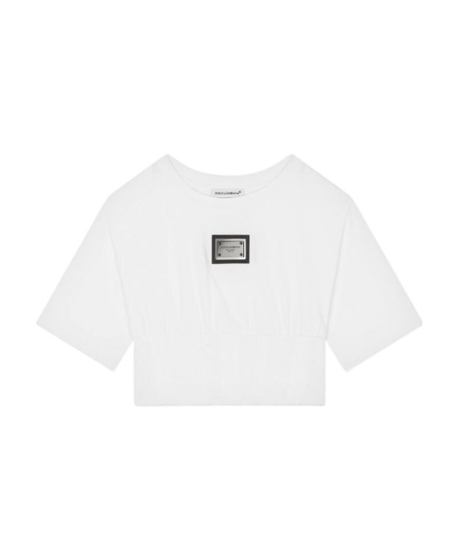 Dolce & Gabbana Logo-plaque Short-sleeved T-shirt In White