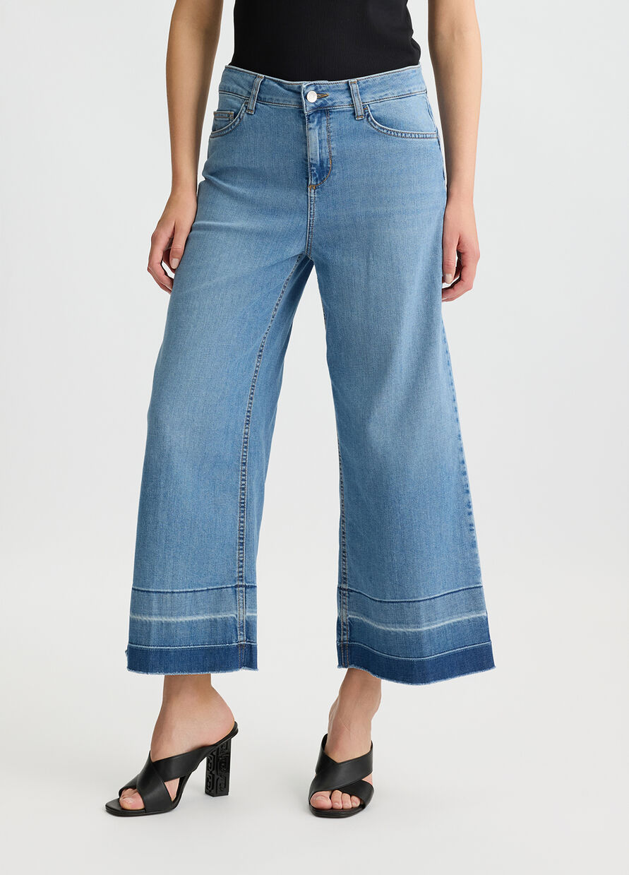 Liu •jo Wide-leg Design Flare Leg Jeans In Blue