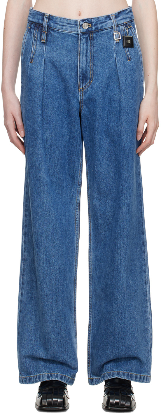 WOOYOUNGMI PENDANT-DETAIL STRAIGHT-LEG JEANS 