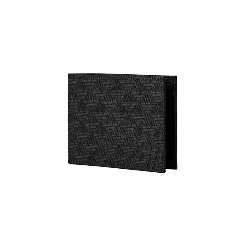 Emporio Armani Logo Details Wallet In Black