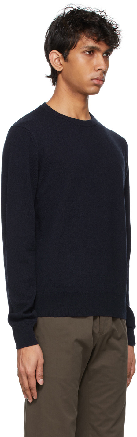 The Row Rib Round-neck Knitted Pullover In Black