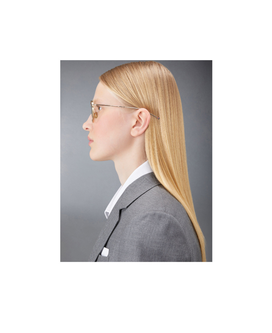 Thom Browne Round-frame Clear Glasses In Black