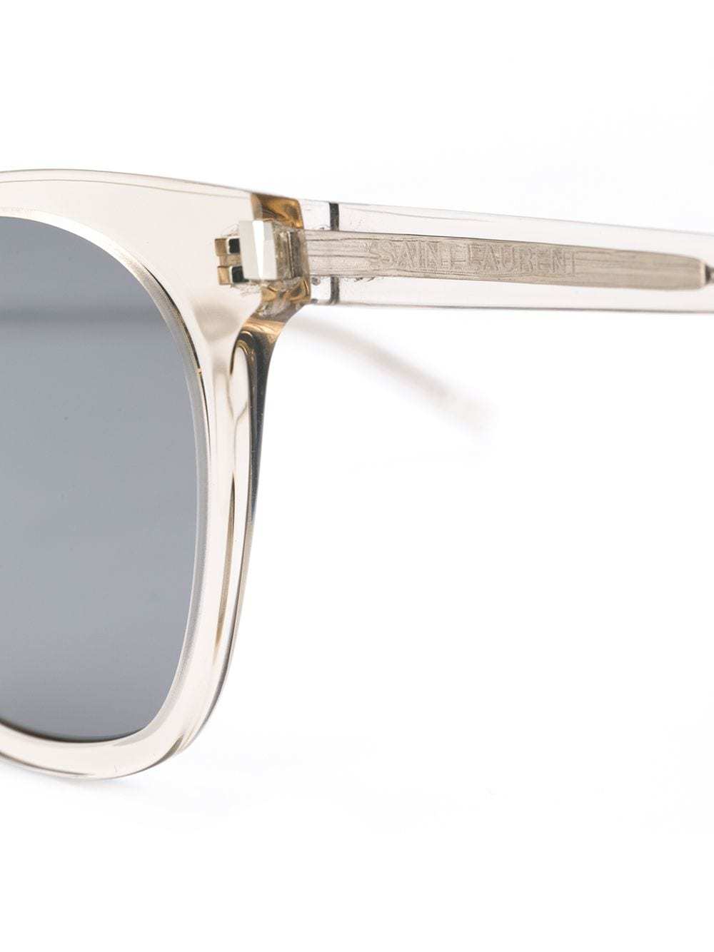 Saint Laurent Sl 281 Slim Rounded Square Sunglasses In Gray