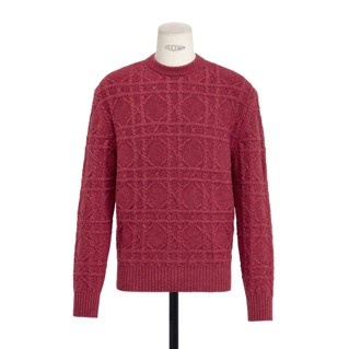 Dior Round-neck Sweater In Burgundy