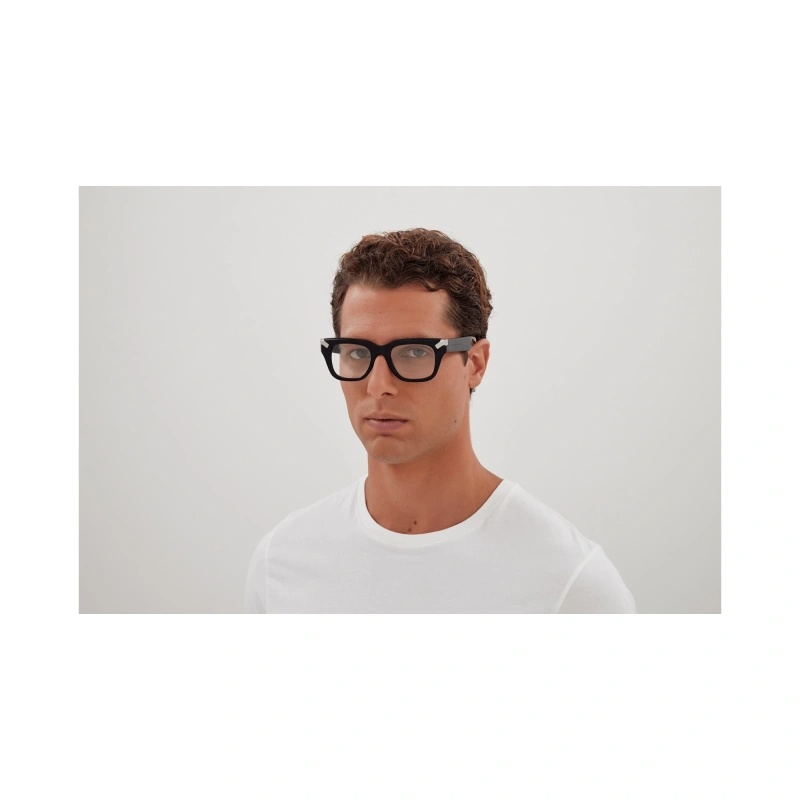 Alexander Mcqueen Eyewear Square Frame Glasses In Black