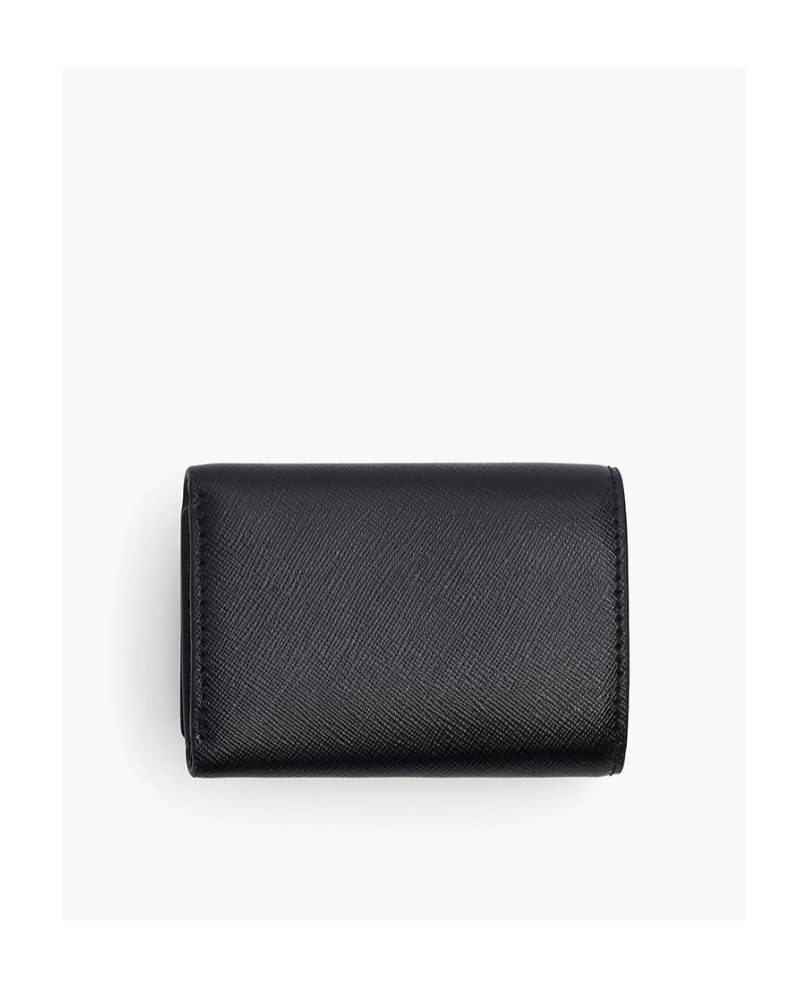 Shop Marc Jacobs Logo-plaque Leather Wallet In Black