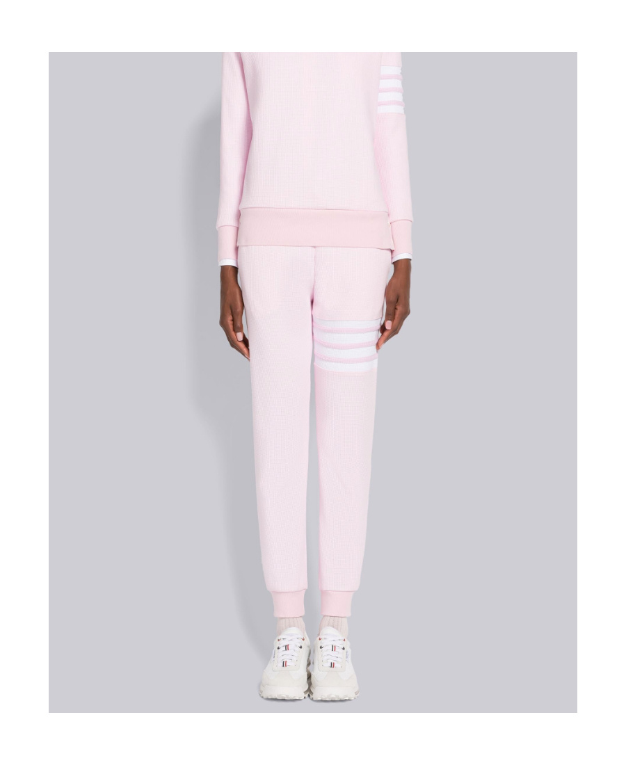 Thom Browne 4-bar Stripe Tapered Joggers In Pink