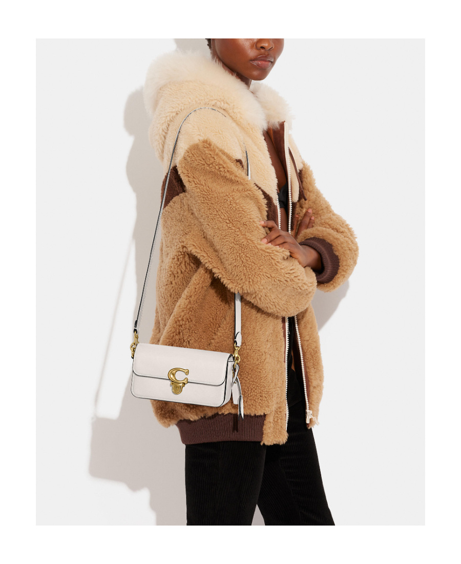 Coach Studio Leather Shoulder Bag In White