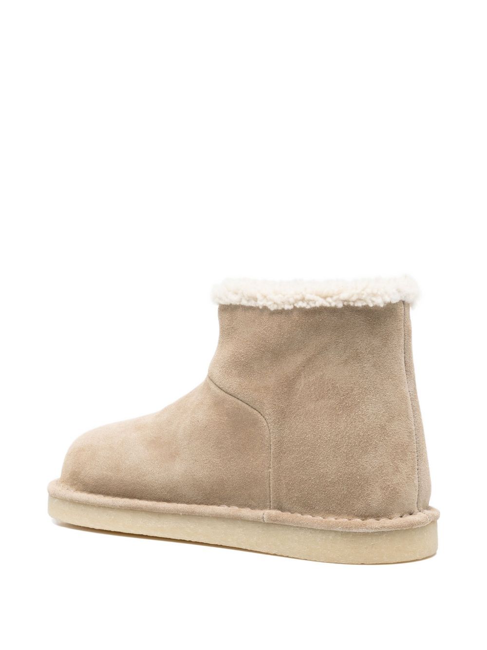 Miu Miu Round-toed Ankle Boots In Brown