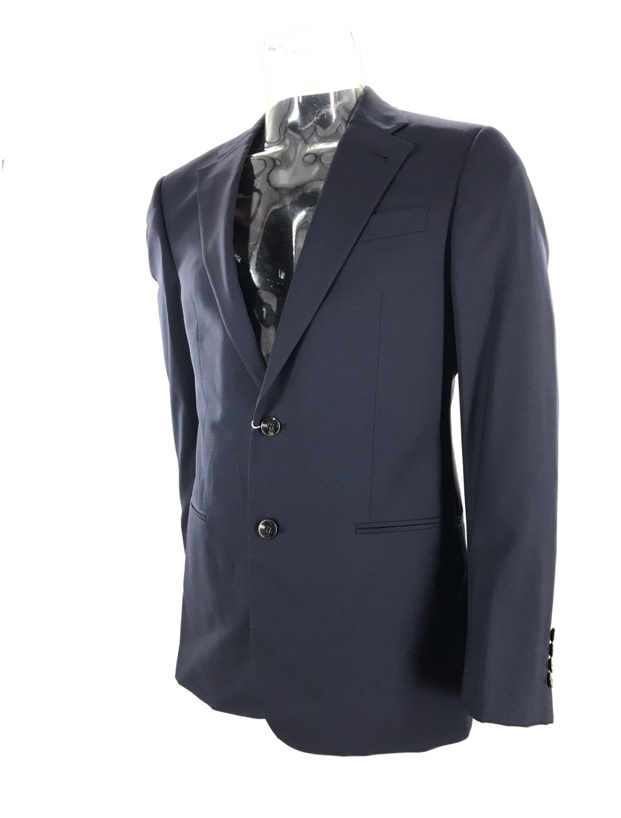 Armani Collezioni Long Sleeved Lapel Suit Jacket In Black