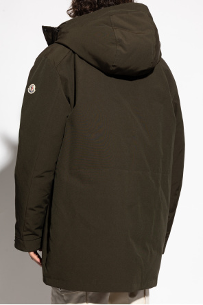 Moncler Mens Dark Green Livradois Logo-patch Down Parka Jacket In Green
