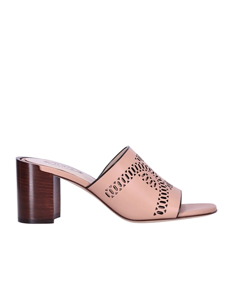 Tod's Kate 75mm Mules In Nude
