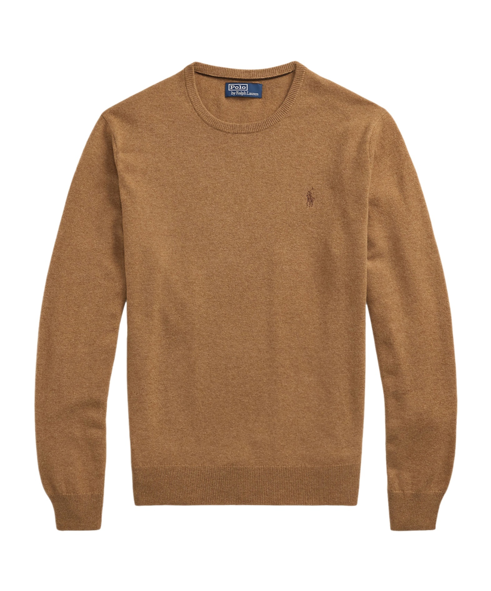 Polo Ralph Lauren Tailored Brown Sweater With Ribbed Cuffs And Sophisticated Logo In Brown
