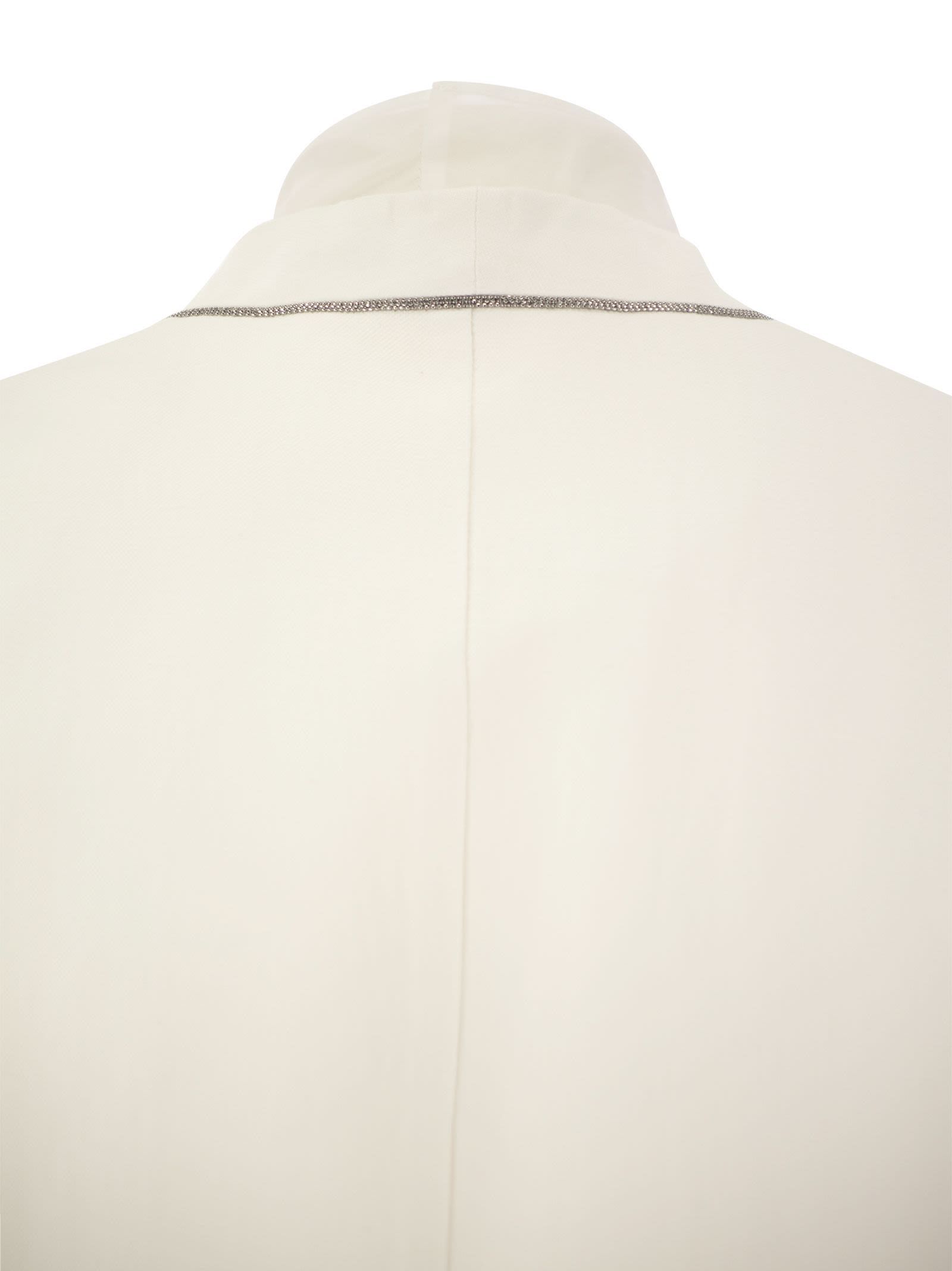 Shop Brunello Cucinelli Layered Single-breasted Blazer In White