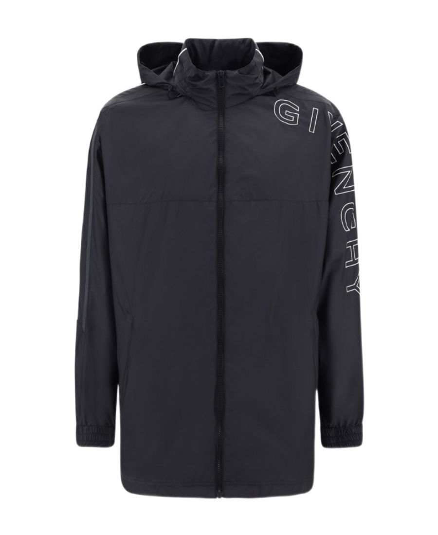 Givenchy Long-sleeve Logo-print Jacket In Black