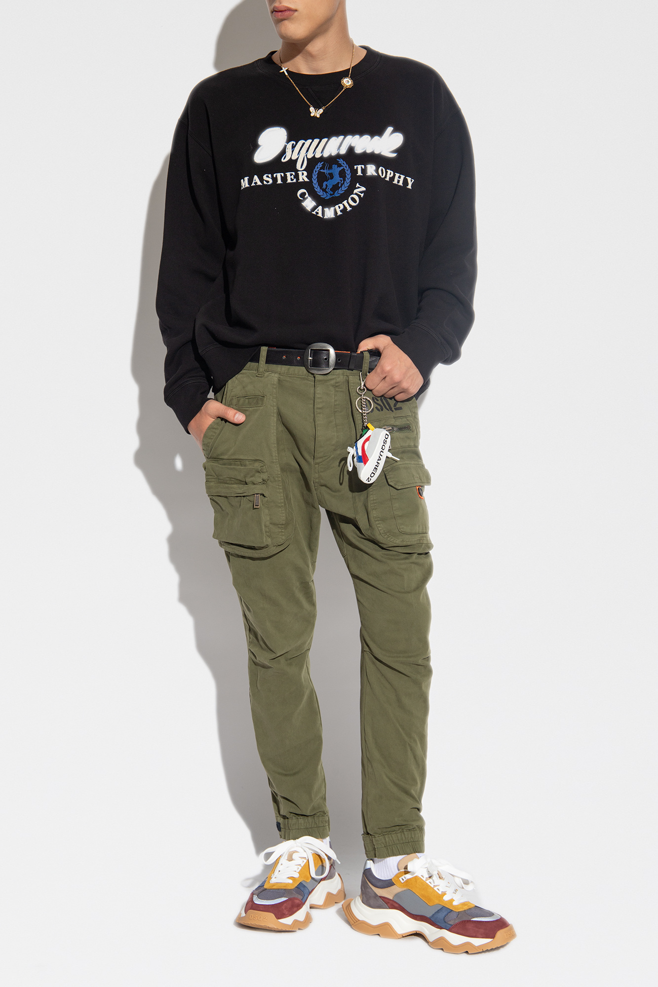Dsquared2 Logo-print Cotton Sweatshirt In Black