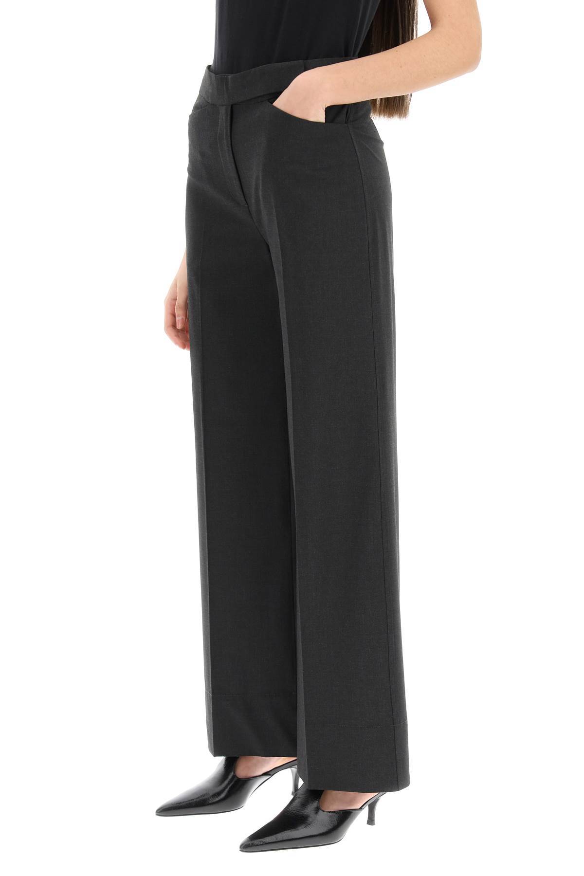 Ganni High-waist Tailored Trousers In Black