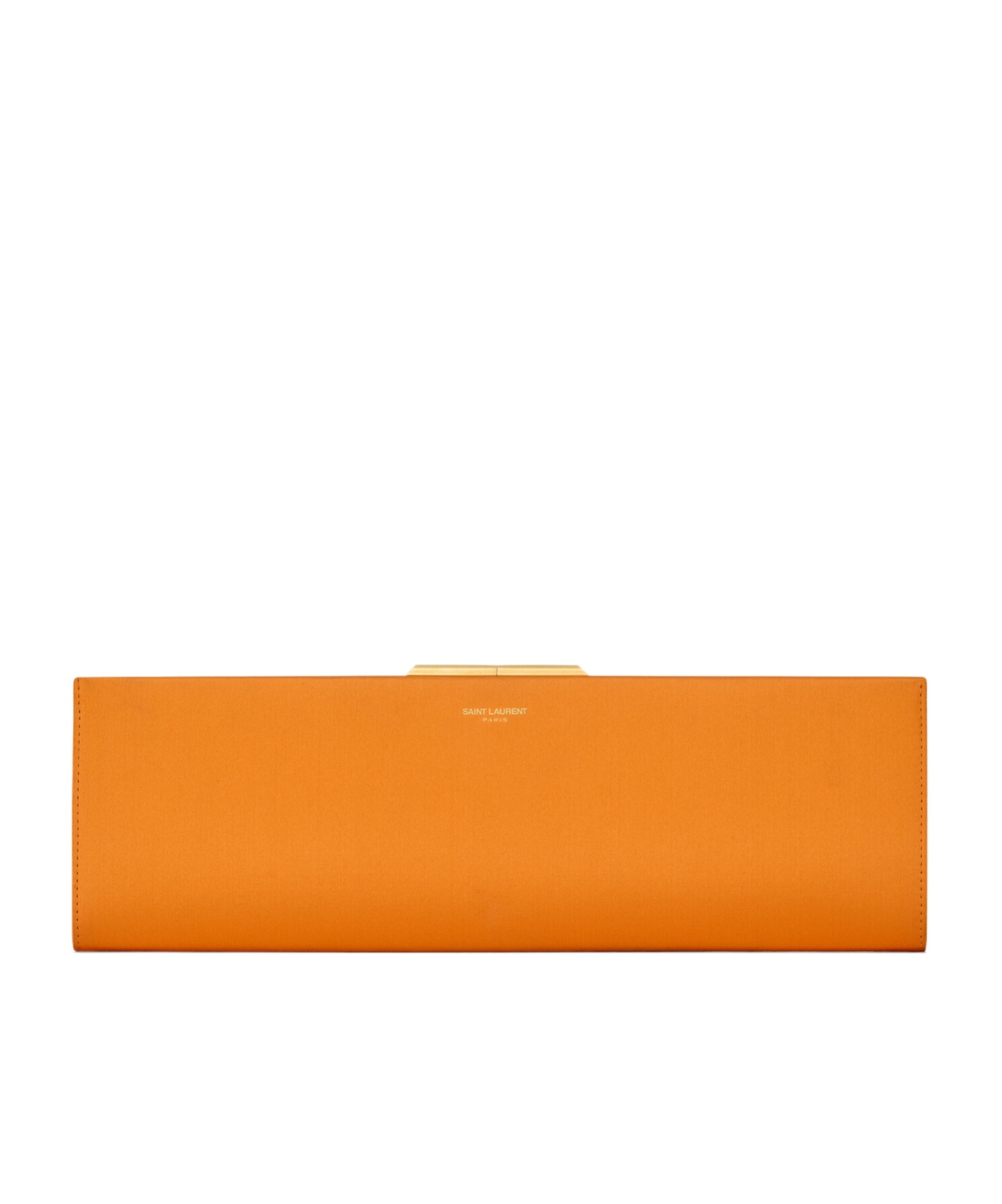 Saint Laurent Midnight Large Clutch In Orange