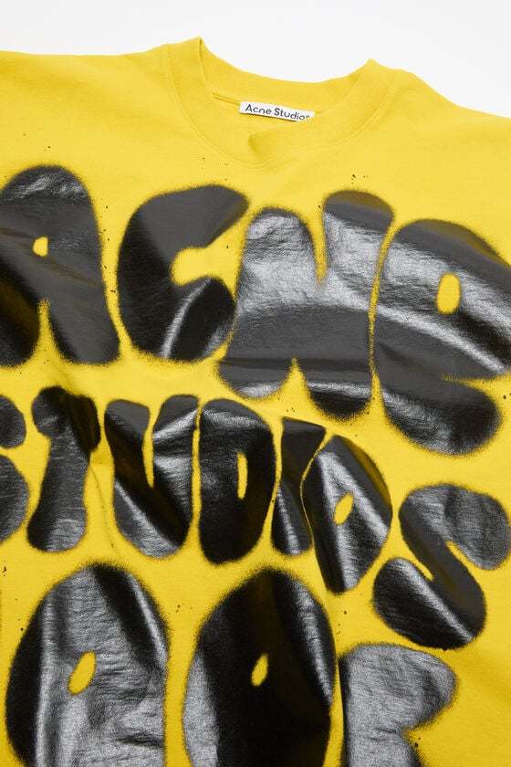 Acne Studios Short-sleeved T-shirt In Yellow