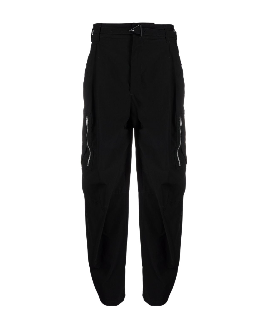 Bottega Veneta Tapered Wool-blend Cargo Pants In Black