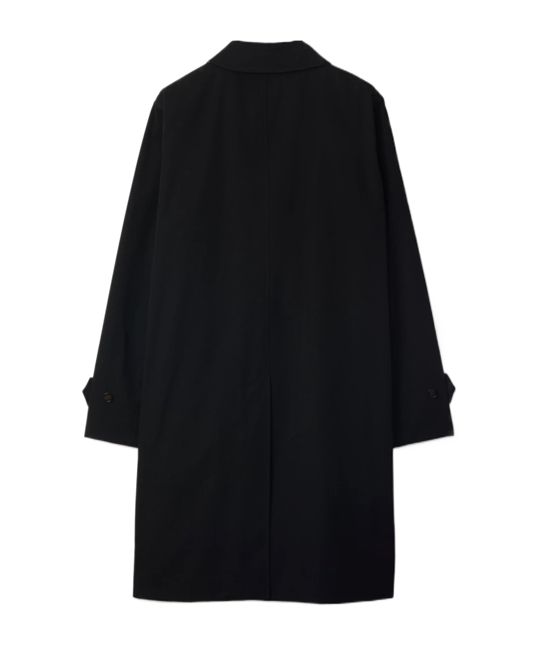 Burberry Pointed-collar Gabardine Coat In Black