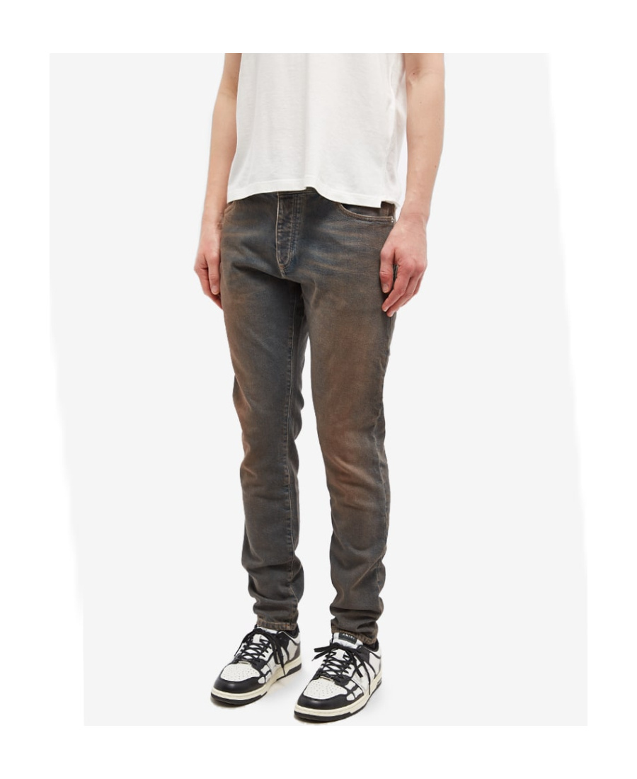 Balmain Distressed Slim-fit Jeans In Black