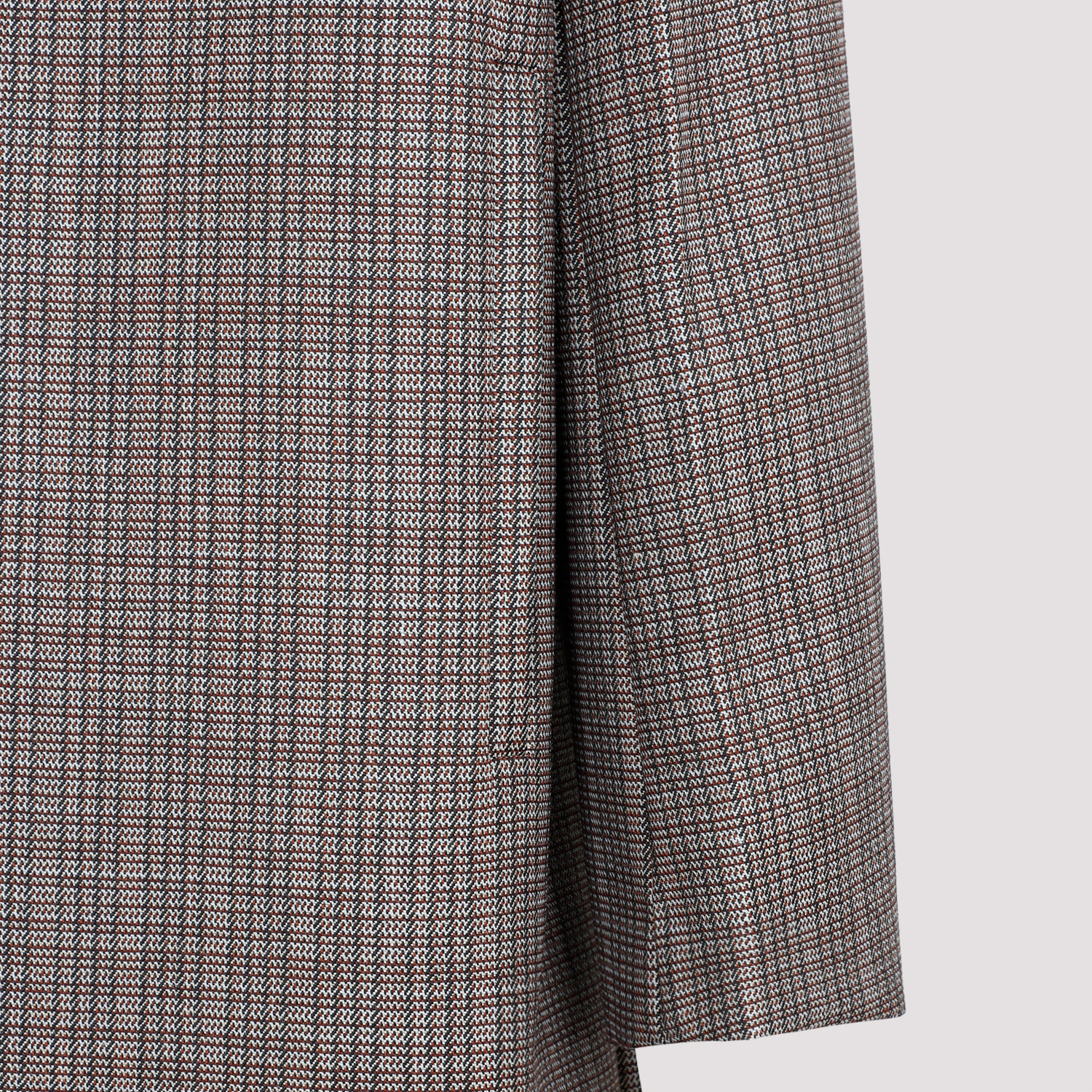Jil Sander Checked Wool Coat In Gray