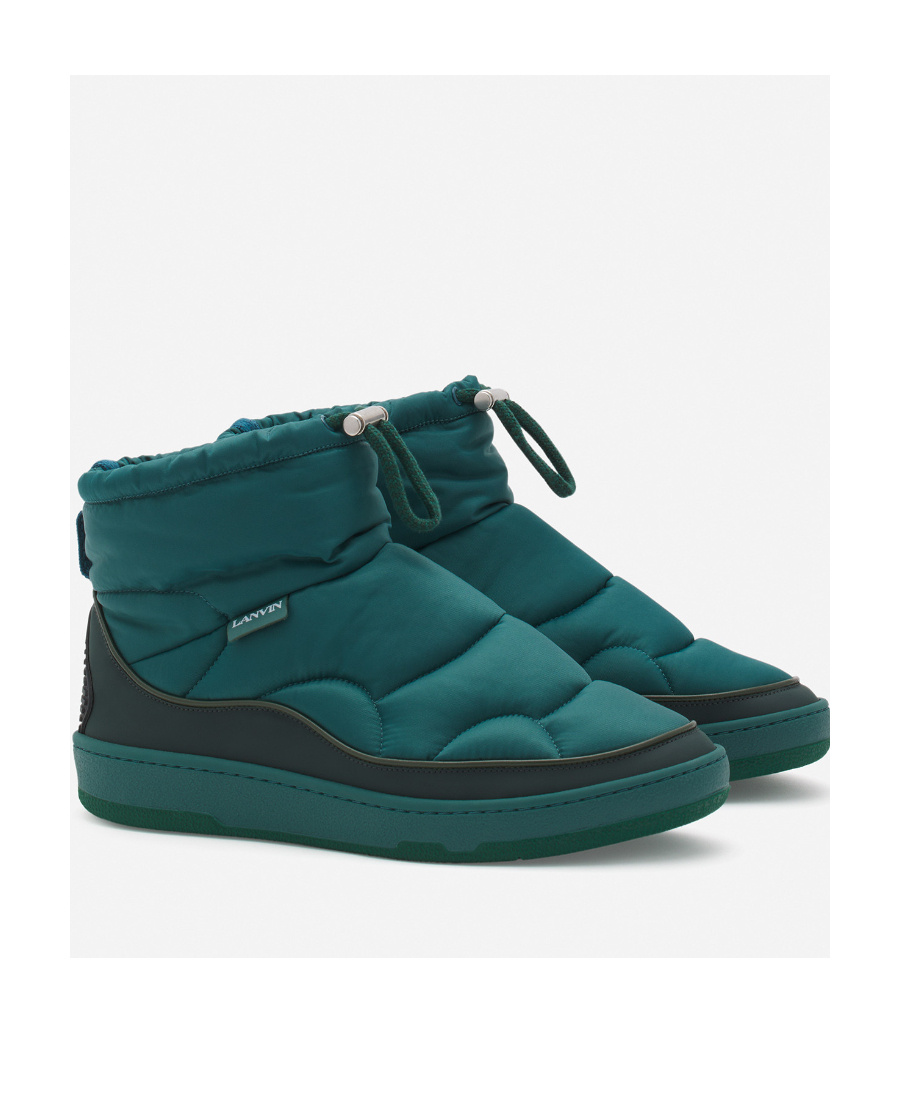 Lanvin Quilted Drawstring-ankle Boots In Blue