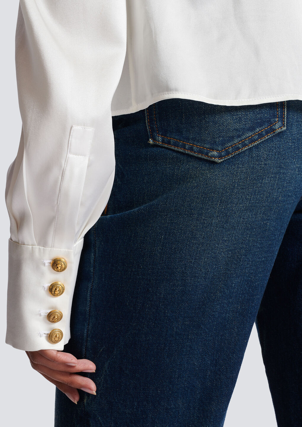 BALMAIN TOP WITH A LARGE BOW
